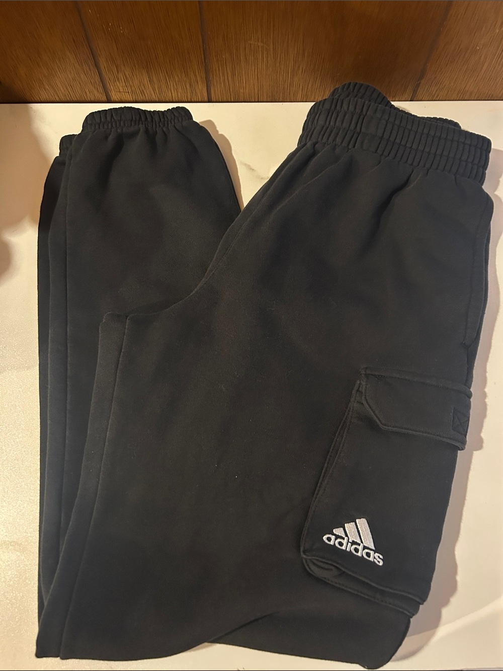 3/$25 adidas | Black Kids Cargo Joggers with Logo